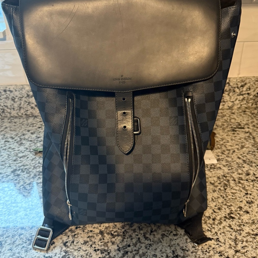 Louis Vuitton Cobalt Checkered Men's Backpack